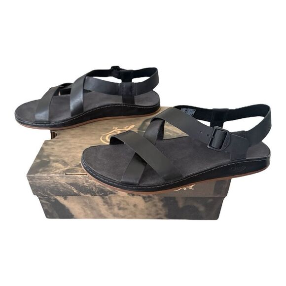 Chaco Wayfarer Black Sandals Premium Comfortable Outdoor Footwear - Picture 4 of 12